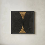 Black on Black IV by Chris Paschke. Shown in a sleek black glass frame for a contemporary gallery look. Available as an archival giclee rolled canvas, fine art paper, or poster print. SKU 86806a.
