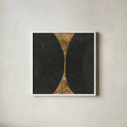 Black on Black IV by Chris Paschke. Shown in a crisp white glass frame for a clean and minimalist style. Available as an archival giclee rolled canvas, fine art paper, or poster print. SKU 86806a.