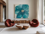 Bloom Beauty II by Chris Paschke. Shown as extra-large giant wall art in a modern living room. Available as an archival giclee rolled canvas, fine art paper, or poster print. SKU 34009a.