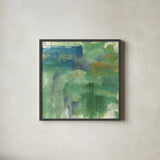 Blue Accent II by Chris Paschke. Shown in a sleek black glass frame for a contemporary gallery look. Available as an archival giclee rolled canvas, fine art paper, or poster print. SKU 37168a.