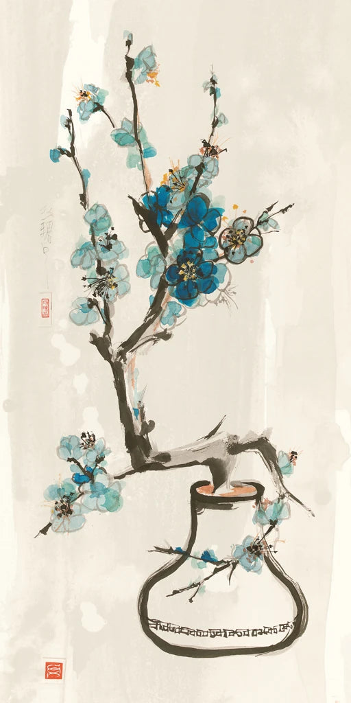 Blue Blossom on Wash by Chris Paschke