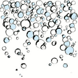 Blue Bubbles III by Chris Paschke. SKU 75525a. Archival Giclee Fine art print for wall decor.