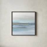Blue Earth II by Chris Paschke. Shown in a sleek black glass frame for a contemporary gallery look. Available as an archival giclee rolled canvas, fine art paper, or poster print. SKU 74885a.