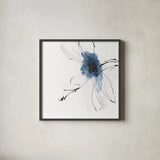 Blue Fantasy II by Chris Paschke. Shown in a sleek black glass frame for a contemporary gallery look. Available as an archival giclee rolled canvas, fine art paper, or poster print. SKU 88349a.