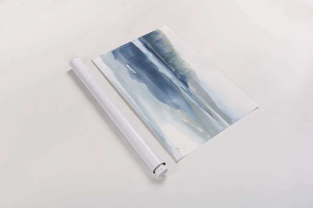 Blue Fog II by Chris Paschke. shown as a rolled paper print. Available as archival giclee rolled canvas, fine art paper, or poster print. SKU 83106i.