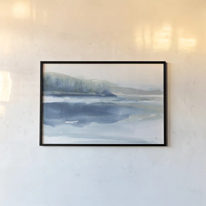 Blue Fog II by Chris Paschke. shown as a paper print in a black flame. Available as a archival giclee rolled canvas, fine art paper, or poster print. SKU 83106i.