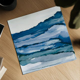 Blue Grayscape III by Chris Paschke. Shown as a detailed flat fine art print, highlighting archival giclee quality. Available as an archival giclee rolled canvas, fine art paper, or poster print. SKU 68785a.