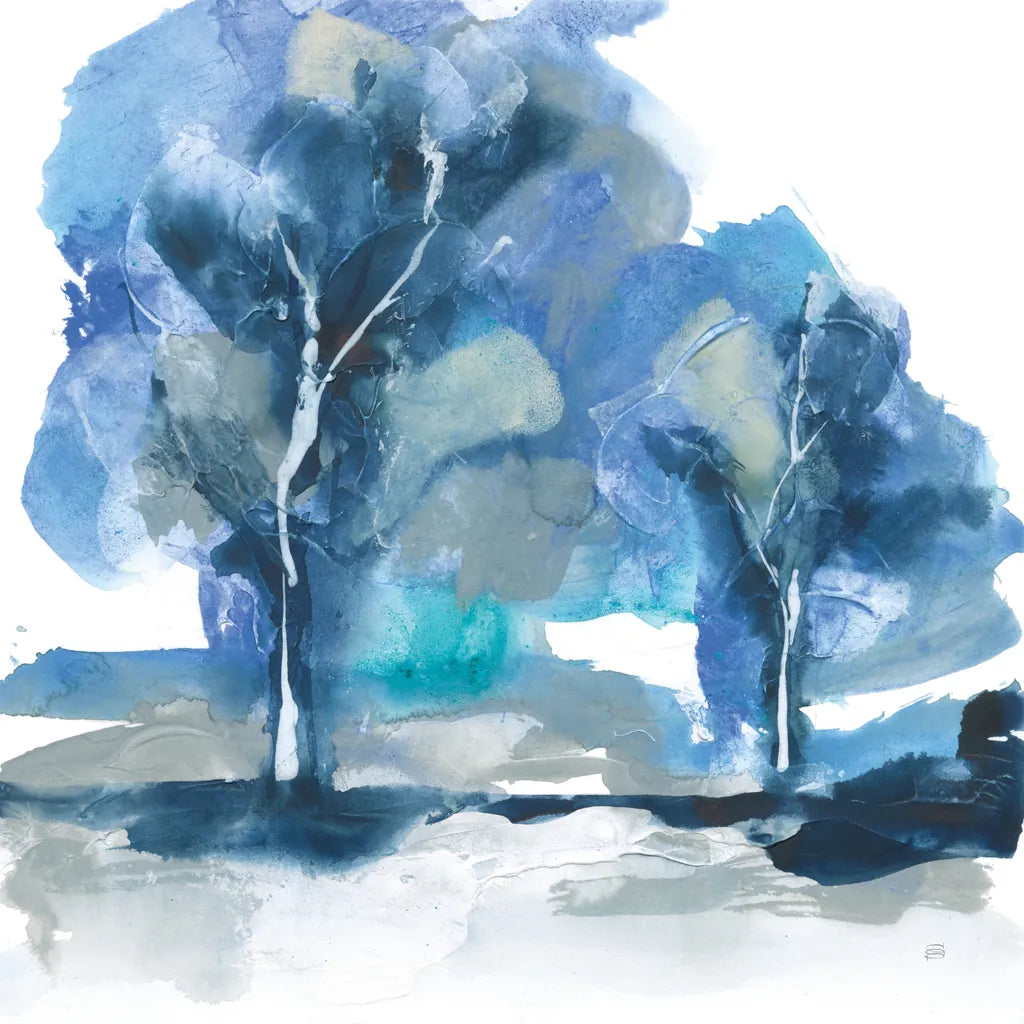 Blue Impasto IV by Chris Paschke. SKU 83110a. Archival Giclee Fine art print for wall decor.