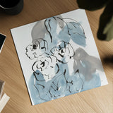 Blue Neutrals II by Chris Paschke. Shown as a detailed flat fine art print, highlighting archival giclee quality. Available as an archival giclee rolled canvas, fine art paper, or poster print. SKU 70650a.