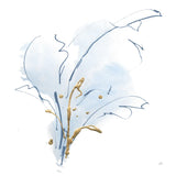 Blue and Gold Floral III by Chris Paschke. SKU 74380a. Archival Giclee Fine art print for wall decor.