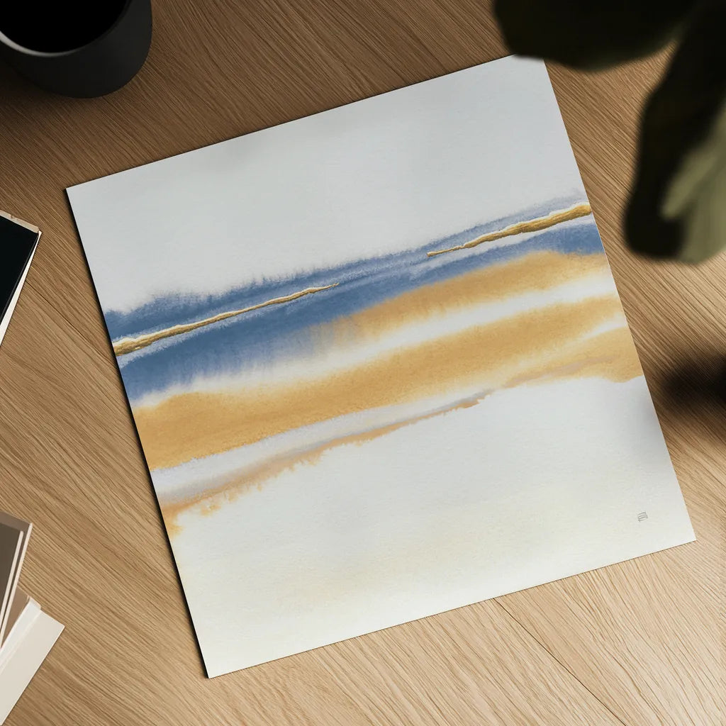 Blue and Orange II by Chris Paschke. Shown as a detailed flat fine art print, highlighting archival giclee quality. Available as an archival giclee rolled canvas, fine art paper, or poster print. SKU 74462a.