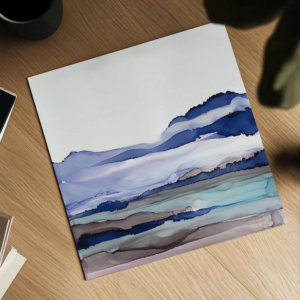 Bluescape I by Chris Paschke. Shown as a detailed flat fine art print, highlighting archival giclee quality. Available as an archival giclee rolled canvas, fine art paper, or poster print. SKU 66745a.