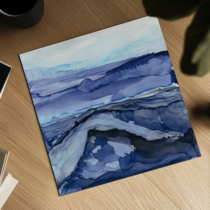 Bluescape V by Chris Paschke. Shown as a detailed flat fine art print, highlighting archival giclee quality. Available as an archival giclee rolled canvas, fine art paper, or poster print. SKU 66749a.