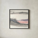 Blush Valley I by Chris Paschke. Shown in a sleek black glass frame for a contemporary gallery look. Available as an archival giclee rolled canvas, fine art paper, or poster print. SKU 49055a.
