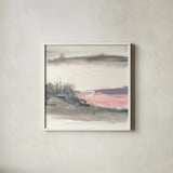 Blush Valley I by Chris Paschke. Shown in a crisp white glass frame for a clean and minimalist style. Available as an archival giclee rolled canvas, fine art paper, or poster print. SKU 49055a.