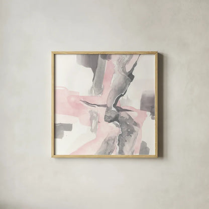 Blushing Grey I by Chris Paschke. Shown in a natural wood glass frame for a timeless modern aesthetic. Available as an archival giclee rolled canvas, fine art paper, or poster print. SKU 49053a.