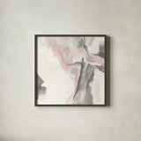 Blushing Grey II by Chris Paschke. Shown in a sleek black glass frame for a contemporary gallery look. Available as an archival giclee rolled canvas, fine art paper, or poster print. SKU 49054a.