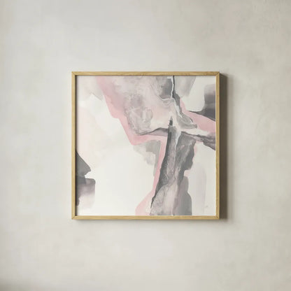 Blushing Grey II by Chris Paschke. Shown in a natural wood glass frame for a timeless modern aesthetic. Available as an archival giclee rolled canvas, fine art paper, or poster print. SKU 49054a.