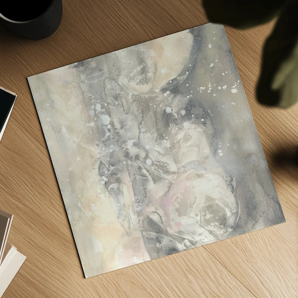 Blushing Snowflakes I v2 by Chris Paschke. Shown as a detailed flat fine art print, highlighting archival giclee quality. Available as an archival giclee rolled canvas, fine art paper, or poster print. SKU 44862a.