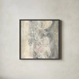 Blushing Snowflakes I v2 by Chris Paschke. Shown in a sleek black glass frame for a contemporary gallery look. Available as an archival giclee rolled canvas, fine art paper, or poster print. SKU 44862a.