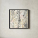 Blushing Snowflakes II v2 by Chris Paschke. Shown in a sleek black glass frame for a contemporary gallery look. Available as an archival giclee rolled canvas, fine art paper, or poster print. SKU 44863a.
