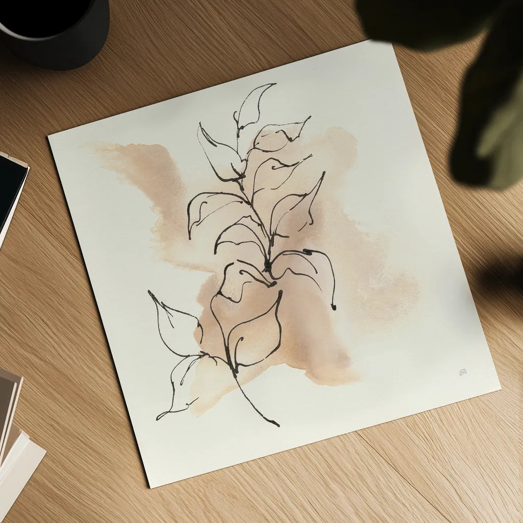 Boho Botanical I by Chris Paschke. Shown as a detailed flat fine art print, highlighting archival giclee quality. Available as an archival giclee rolled canvas, fine art paper, or poster print. SKU 89518a.