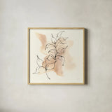 Boho Botanical I by Chris Paschke. Shown in a natural wood glass frame for a timeless modern aesthetic. Available as an archival giclee rolled canvas, fine art paper, or poster print. SKU 89518a.