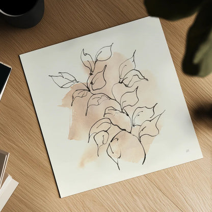 Boho Botanical II by Chris Paschke. Shown as a detailed flat fine art print, highlighting archival giclee quality. Available as an archival giclee rolled canvas, fine art paper, or poster print. SKU 89519a.