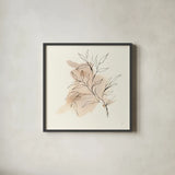 Boho Botanical IV by Chris Paschke. Shown in a sleek black glass frame for a contemporary gallery look. Available as an archival giclee rolled canvas, fine art paper, or poster print. SKU 89521a.