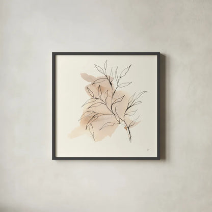 Boho Botanical IV by Chris Paschke. Shown in a sleek black glass frame for a contemporary gallery look. Available as an archival giclee rolled canvas, fine art paper, or poster print. SKU 89521a.