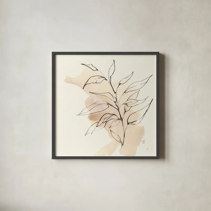 Boho Botanical V by Chris Paschke. Shown in a sleek black glass frame for a contemporary gallery look. Available as an archival giclee rolled canvas, fine art paper, or poster print. SKU 89522a.