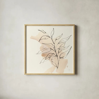 Boho Botanical V by Chris Paschke. Shown in a natural wood glass frame for a timeless modern aesthetic. Available as an archival giclee rolled canvas, fine art paper, or poster print. SKU 89522a.