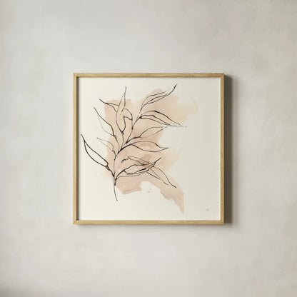 Boho Botanical VI by Chris Paschke. Shown in a natural wood glass frame for a timeless modern aesthetic. Available as an archival giclee rolled canvas, fine art paper, or poster print. SKU 89523a.