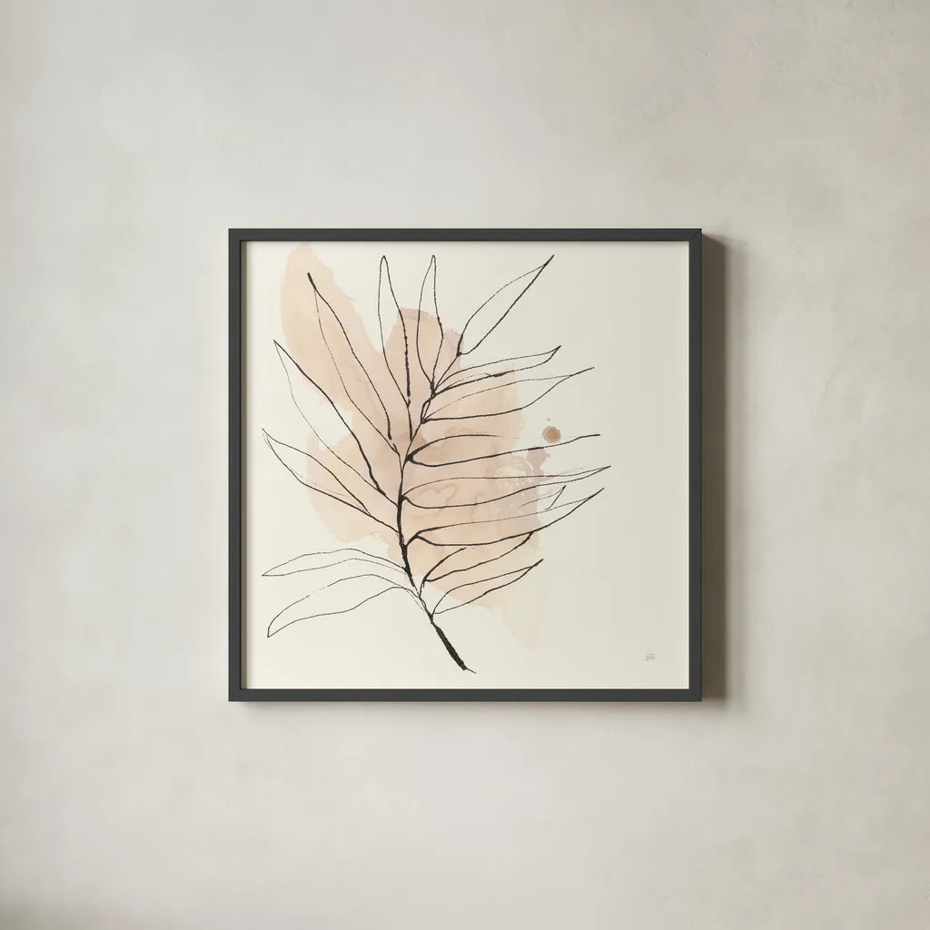 Boho Botanical VII by Chris Paschke. Shown in a sleek black glass frame for a contemporary gallery look. Available as an archival giclee rolled canvas, fine art paper, or poster print. SKU 89524a.