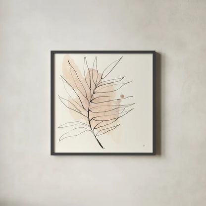 Boho Botanical VII by Chris Paschke. Shown in a sleek black glass frame for a contemporary gallery look. Available as an archival giclee rolled canvas, fine art paper, or poster print. SKU 89524a.