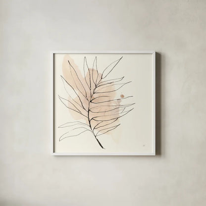 Boho Botanical VII by Chris Paschke. Shown in a crisp white glass frame for a clean and minimalist style. Available as an archival giclee rolled canvas, fine art paper, or poster print. SKU 89524a.