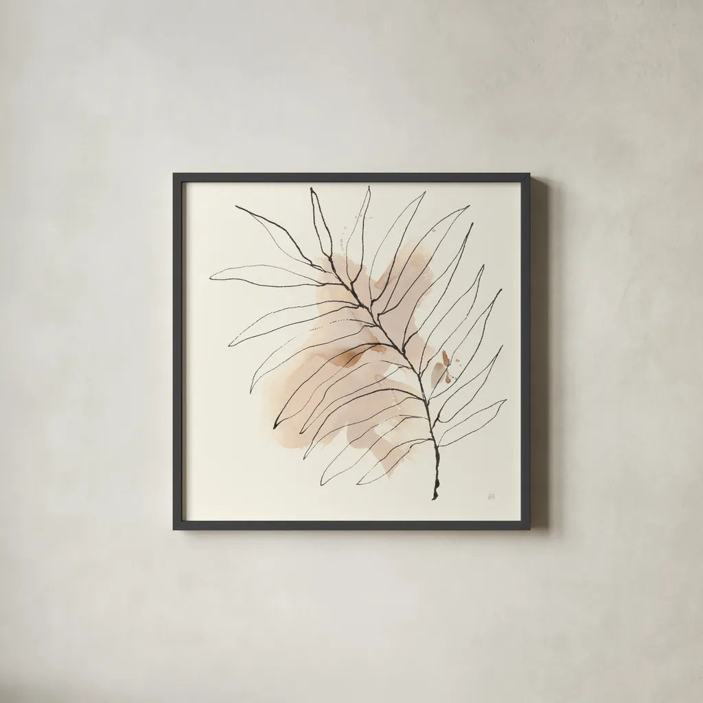 Boho Botanical VIII by Chris Paschke. Shown in a sleek black glass frame for a contemporary gallery look. Available as an archival giclee rolled canvas, fine art paper, or poster print. SKU 89525a.