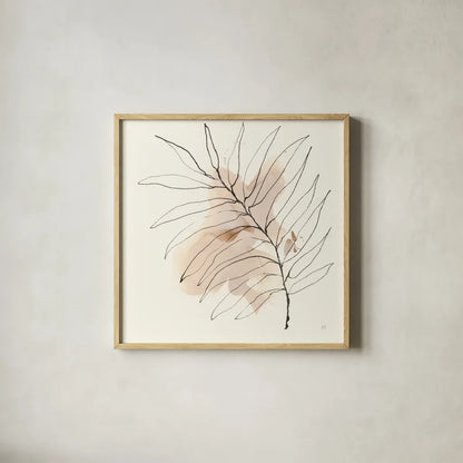 Boho Botanical VIII by Chris Paschke. Shown in a natural wood glass frame for a timeless modern aesthetic. Available as an archival giclee rolled canvas, fine art paper, or poster print. SKU 89525a.