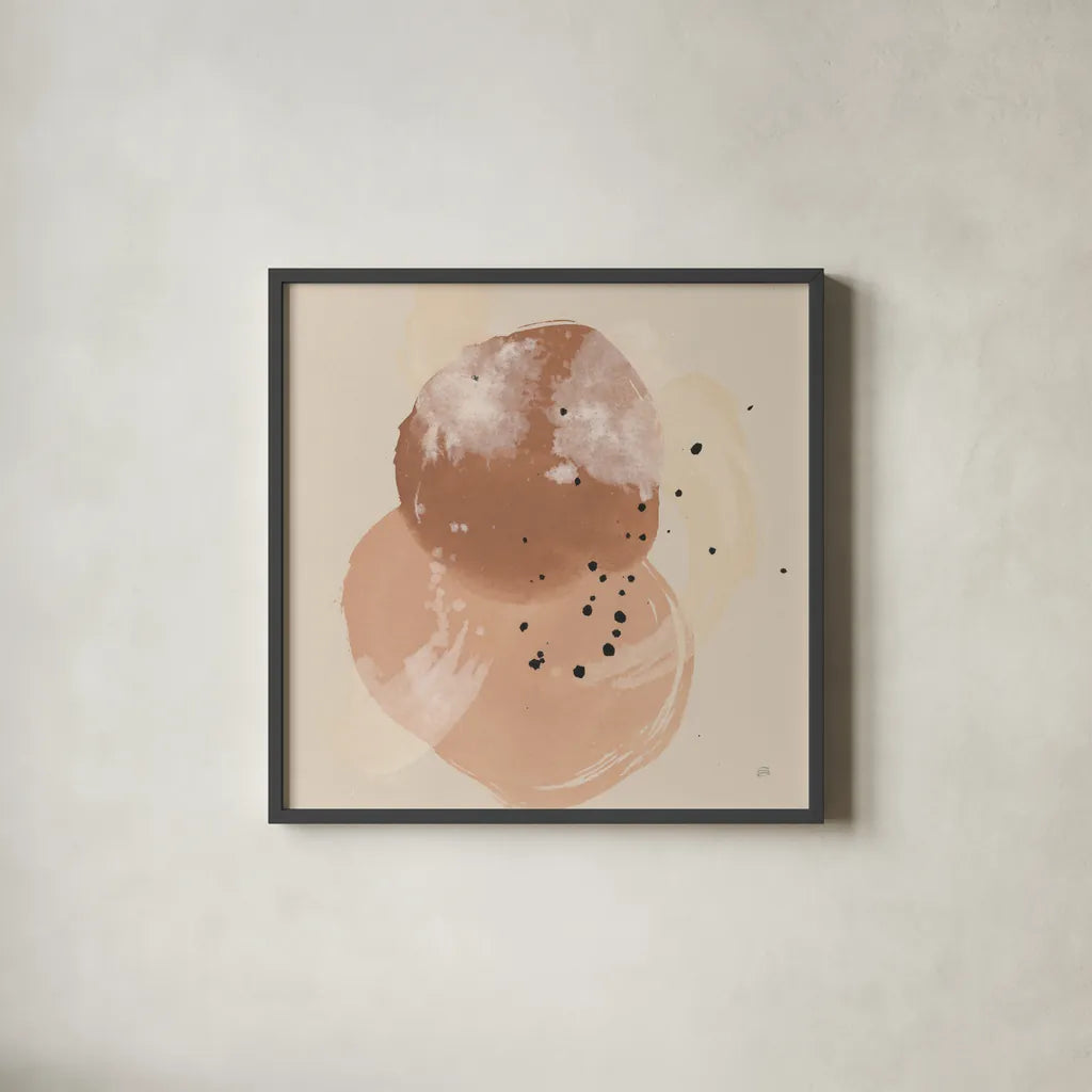 Boho I by Chris Paschke. Shown in a sleek black glass frame for a contemporary gallery look. Available as an archival giclee rolled canvas, fine art paper, or poster print. SKU 83783a.