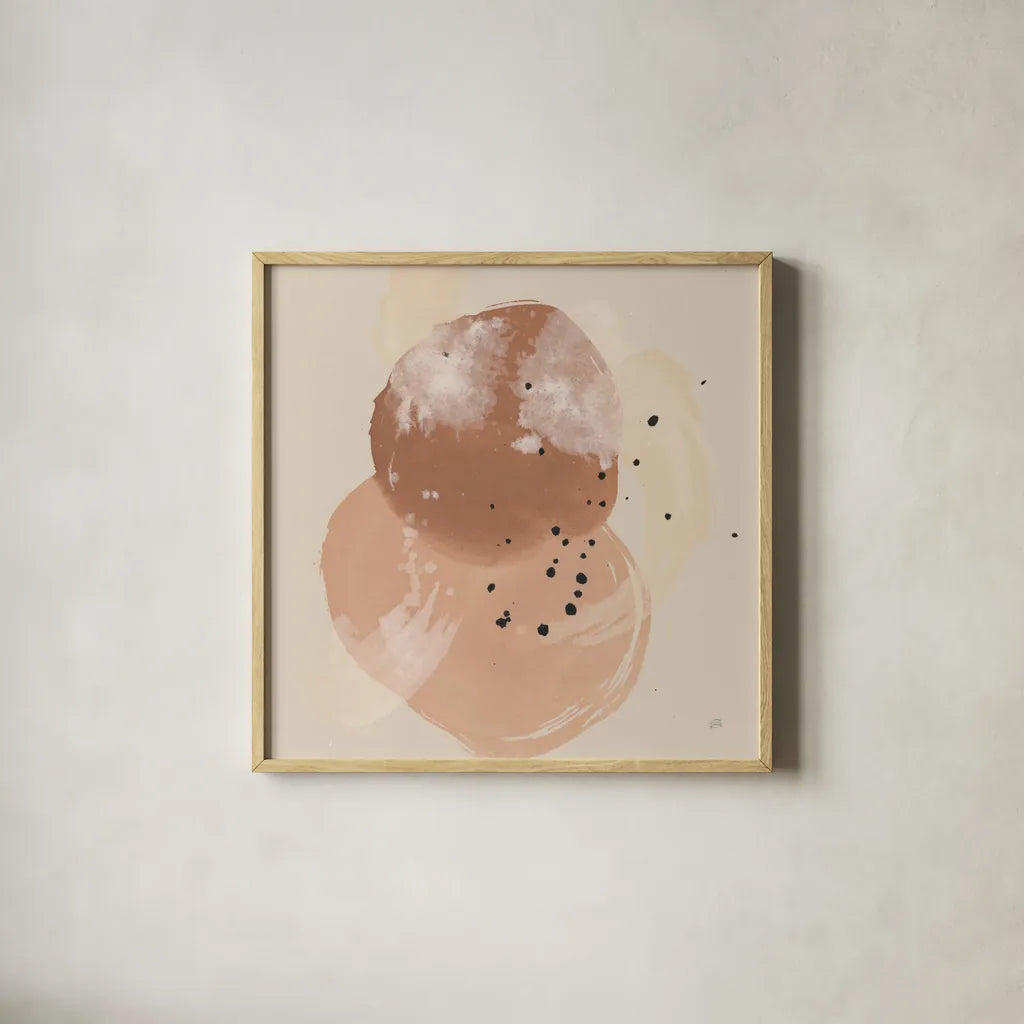 Boho I by Chris Paschke. Shown in a natural wood glass frame for a timeless modern aesthetic. Available as an archival giclee rolled canvas, fine art paper, or poster print. SKU 83783a.