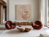 Boho IV by Chris Paschke. Shown as extra-large giant wall art in a modern living room. Available as an archival giclee rolled canvas, fine art paper, or poster print. SKU 83786a.