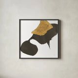 Bold Gold I by Chris Paschke. Shown in a sleek black glass frame for a contemporary gallery look. Available as an archival giclee rolled canvas, fine art paper, or poster print. SKU 86811a.