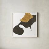 Bold Gold I by Chris Paschke. Shown in a crisp white glass frame for a clean and minimalist style. Available as an archival giclee rolled canvas, fine art paper, or poster print. SKU 86811a.