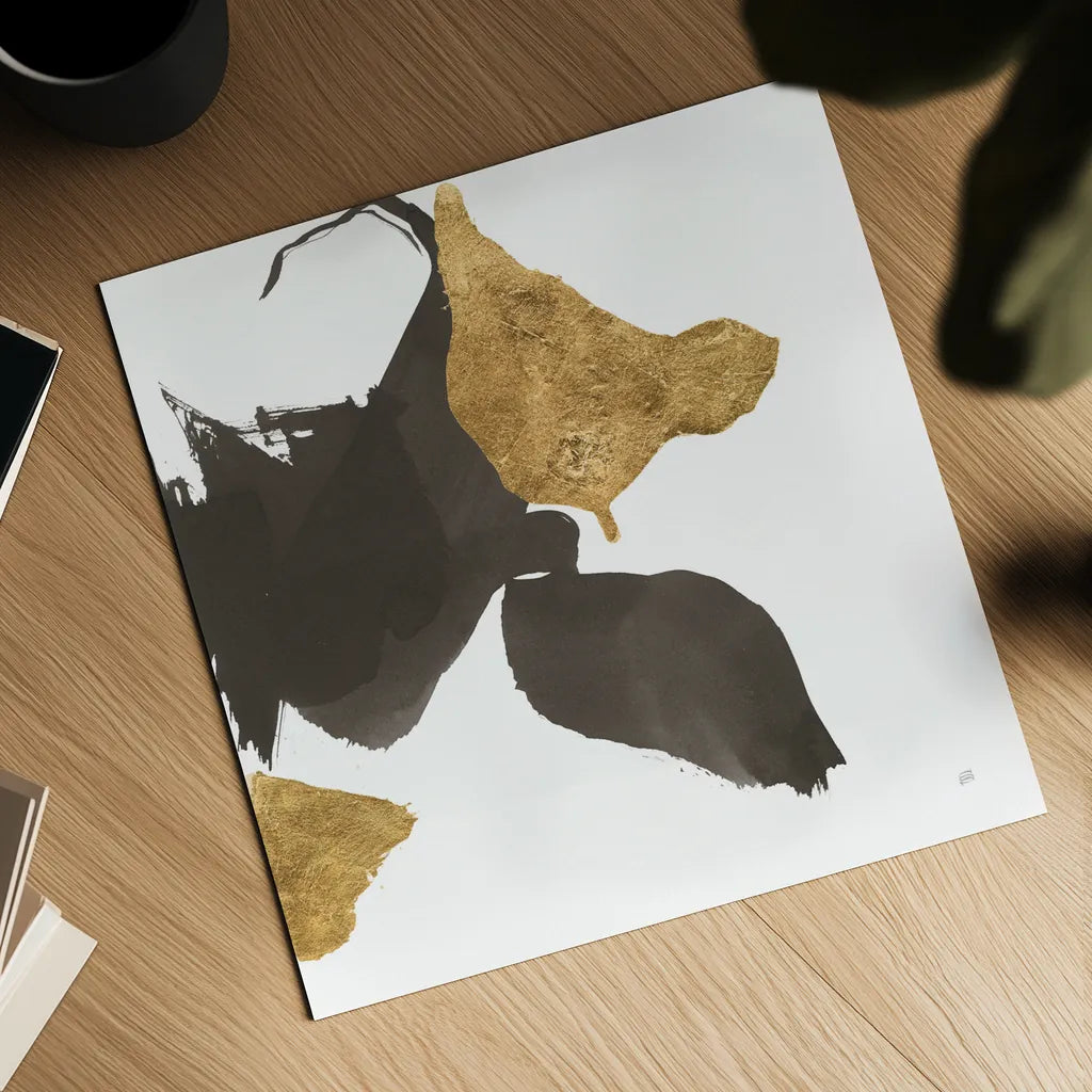 Bold Gold IV by Chris Paschke. Shown as a detailed flat fine art print, highlighting archival giclee quality. Available as an archival giclee rolled canvas, fine art paper, or poster print. SKU 86814a.