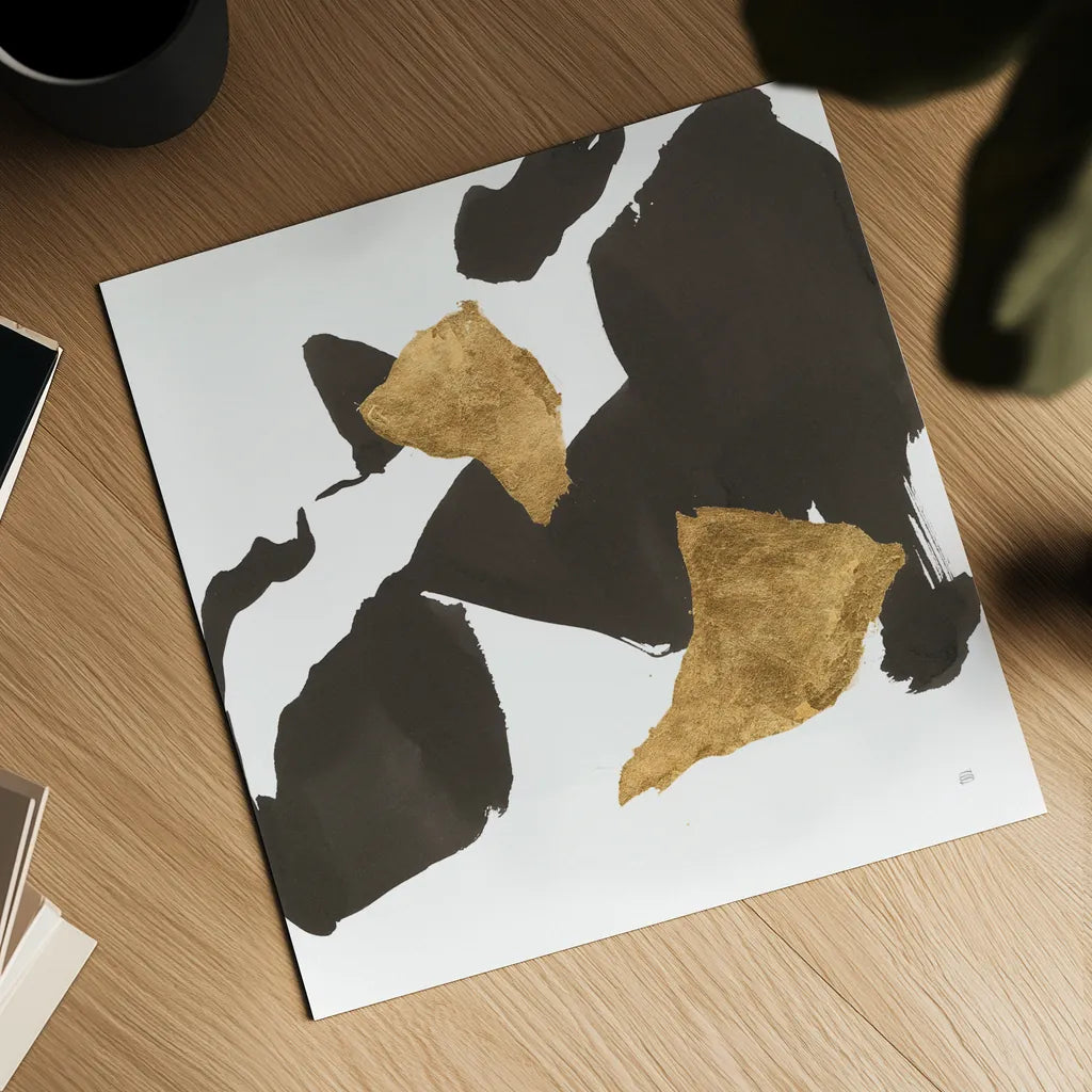 Bold Gold VIII by Chris Paschke. Shown as a detailed flat fine art print, highlighting archival giclee quality. Available as an archival giclee rolled canvas, fine art paper, or poster print. SKU 86818a.