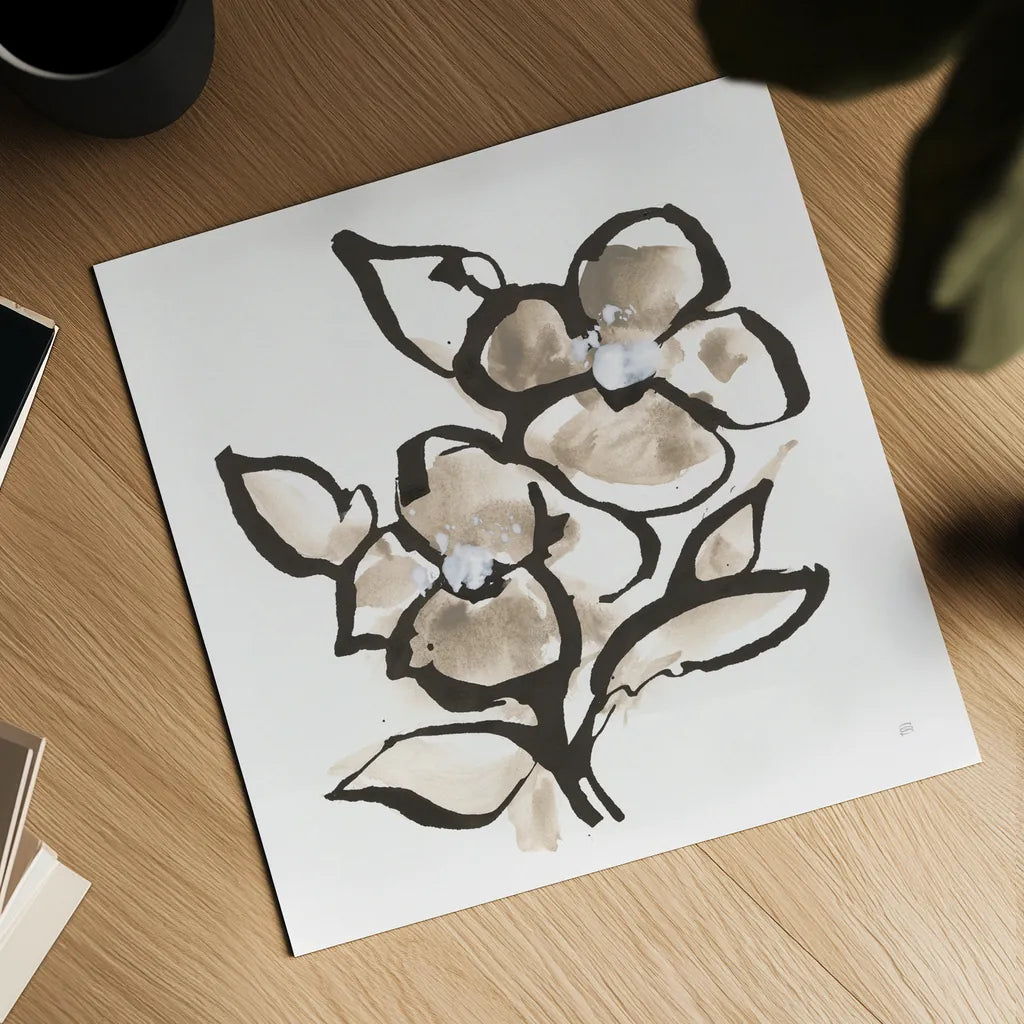 Bold Greige III by Chris Paschke. Shown as a detailed flat fine art print, highlighting archival giclee quality. Available as an archival giclee rolled canvas, fine art paper, or poster print. SKU 92775a.