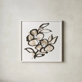 Bold Greige IV by Chris Paschke. Shown in a crisp white glass frame for a clean and minimalist style. Available as an archival giclee rolled canvas, fine art paper, or poster print. SKU 92776a.
