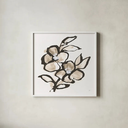 Bold Greige IV by Chris Paschke. Shown in a crisp white glass frame for a clean and minimalist style. Available as an archival giclee rolled canvas, fine art paper, or poster print. SKU 92776a.