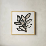 Bold Leaves I by Chris Paschke. Shown in a natural wood glass frame for a timeless modern aesthetic. Available as an archival giclee rolled canvas, fine art paper, or poster print. SKU 92777a.