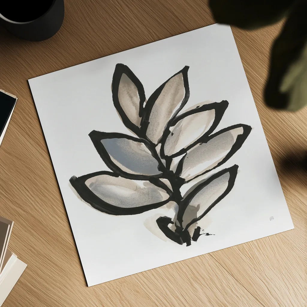 Bold Leaves III by Chris Paschke. Shown as a detailed flat fine art print, highlighting archival giclee quality. Available as an archival giclee rolled canvas, fine art paper, or poster print. SKU 92779a.